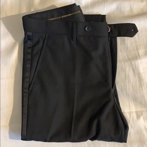 Azar Man black tailored tuxedo pants